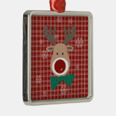 Frohe Weihnachten! Silbernes Ornament (Rechts)