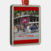 Frohe Weihnachten Silbernes Ornament (Rechts)