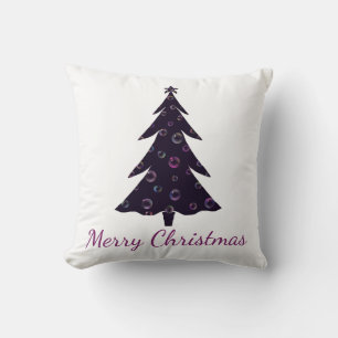 Frohe Weihnachten, Silhouette, farbenfrohe Blasen Kissen