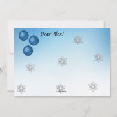 Frohe Weihnachten Silver & Blue Japandi Wasserfarb (Rückseite)