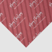 Frohe Weihnachten Silver Calligraphy Script Red Seidenpapier (Ausschnitt)