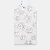 Frohe Weihnachten Silver Calligraphy Snowflakes Geschenkanhänger (Rückseite)
