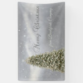 Frohe Weihnachten, Silver ChristmasTree Company Banner (Vertikal)