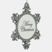 Frohe Weihnachten Silver Glitzer Ornament (Links)