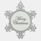 Frohe Weihnachten Silver Glitzer Ornament (Vorderseite)