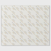 Frohe Weihnachten Silver & Gold Script, Personalis Geschenkpapier (Flach)