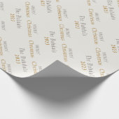 Frohe Weihnachten Silver & Gold Script, Personalis Geschenkpapier (Ecke)