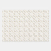 Frohe Weihnachten Silver & Gold Script, Personalis Geschenkpapier Set (Vorderseite 3)