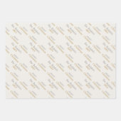 Frohe Weihnachten Silver & Gold Script, Personalis Geschenkpapier Set (Vorderseite)