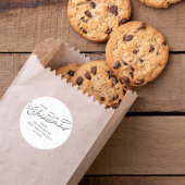 Frohe Weihnachten Silver Script Winter Snowflake Runder Aufkleber