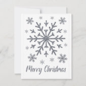 Frohe Weihnachten Silver Snowflakes Leere Karten (Vorderseite)