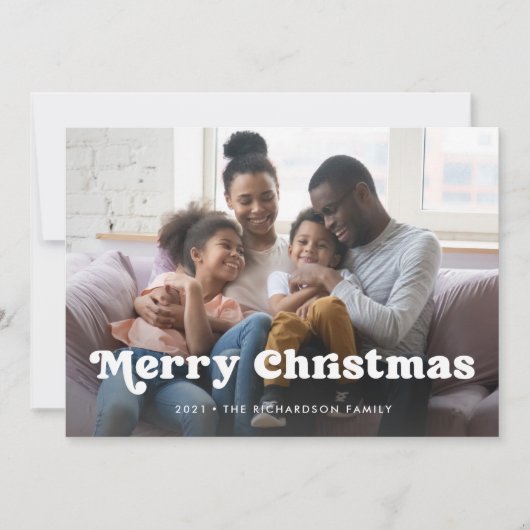 Frohe Weihnachten | Simple Boho Foto Overlay (Vorderseite)