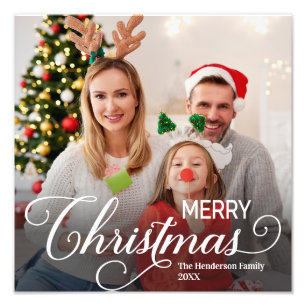 Frohe Weihnachten Simple Custom Foto