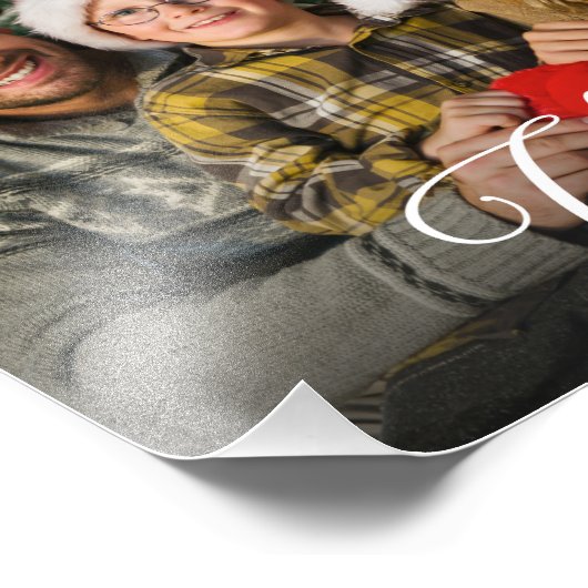 Frohe Weihnachten Simple Custom Foto (Ecke)