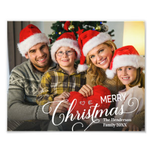 Frohe Weihnachten Simple Custom Foto