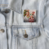 Frohe Weihnachten Simple Custom Foto Button (Beispiel)