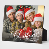 Frohe Weihnachten Simple Custom Foto Fotoplatte (Seite)