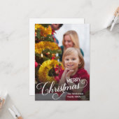 Frohe Weihnachten Simple Custom Foto Karte (Vorderseite/Rückseite Beispiel)