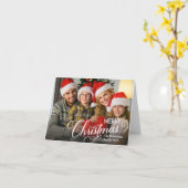 Frohe Weihnachten Simple Custom Foto Karte (Gelbe Blume)