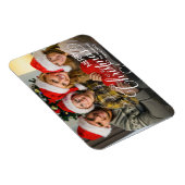 Frohe Weihnachten Simple Custom Foto Magnet (Rechte Seite)