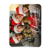 Frohe Weihnachten Simple Custom Foto Magnet (Vertikal)