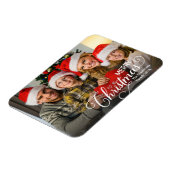 Frohe Weihnachten Simple Custom Foto Magnet (Linke Seite)