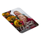 Frohe Weihnachten Simple Custom Foto Magnet (Rechte Seite)