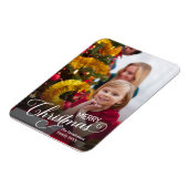 Frohe Weihnachten Simple Custom Foto Magnet (Linke Seite)