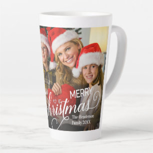 Frohe Weihnachten Simple Custom Foto Milchtasse