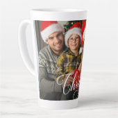 Frohe Weihnachten Simple Custom Foto Milchtasse (Linke Ecke)