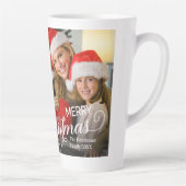 Frohe Weihnachten Simple Custom Foto Milchtasse (Rechts)