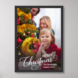 Frohe Weihnachten Simple Custom Foto Poster