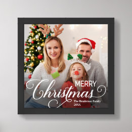 Frohe Weihnachten Simple Custom Foto Poster