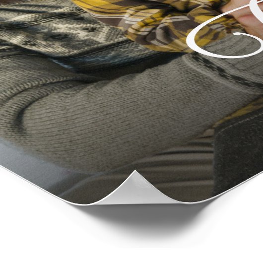 Frohe Weihnachten Simple Custom Foto Poster (Ecke)