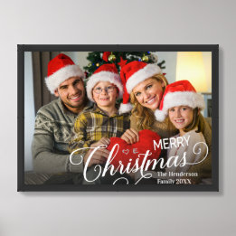 Frohe Weihnachten Simple Custom Foto Poster