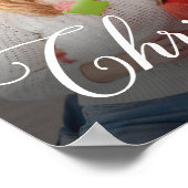 Frohe Weihnachten Simple Custom Foto Poster (Ecke)