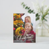 Frohe Weihnachten Simple Custom Foto Postkarte (Stehend Vorderseite)