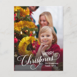 Frohe Weihnachten Simple Custom Foto Postkarte