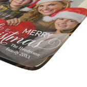 Frohe Weihnachten Simple Custom Foto Schneidebrett (Ecke)