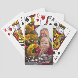 Frohe Weihnachten Simple Custom Foto Spielkarten