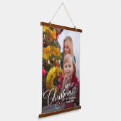 Frohe Weihnachten Simple Custom Foto Wandteppich Mit Holzrahmen (Gewinkelt)