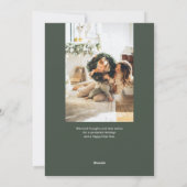 Frohe Weihnachten Simple Foto Green (Rückseite)