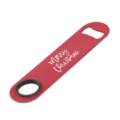 Frohe Weihnachten Simple Red Bottle Opener Speed Flaschenöffner (Vorderseite Schrägansicht)