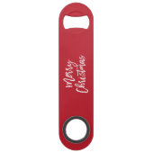 Frohe Weihnachten Simple Red Bottle Opener Speed Flaschenöffner (Vorderseite)