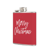 Frohe Weihnachten Simple Red Flask Flachmann (Links)