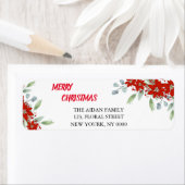 Frohe Weihnachten Simple Red Poinsettia Floral (Insitu)