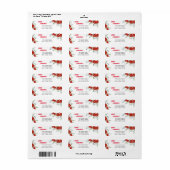 Frohe Weihnachten Simple Red Poinsettia Floral (Vorne)