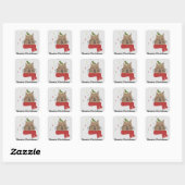 Frohe Weihnachten Singing Cat Sticker (Blatt)