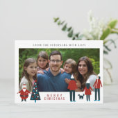 Frohe Weihnachten skandinavisches lustiges Foto (Stehend Vorderseite)