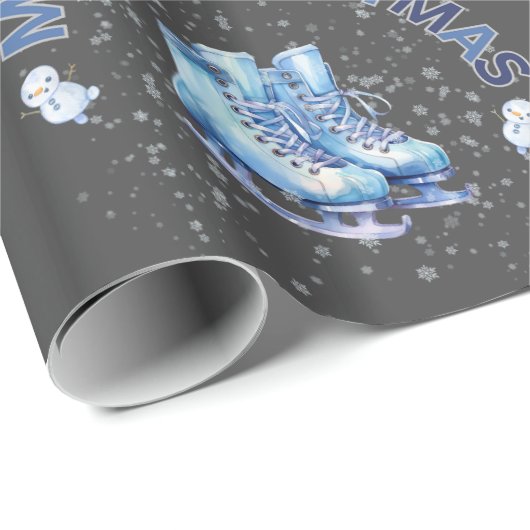 Frohe Weihnachten, Skaten Geschenkpapier (Rolleneckpunkt)